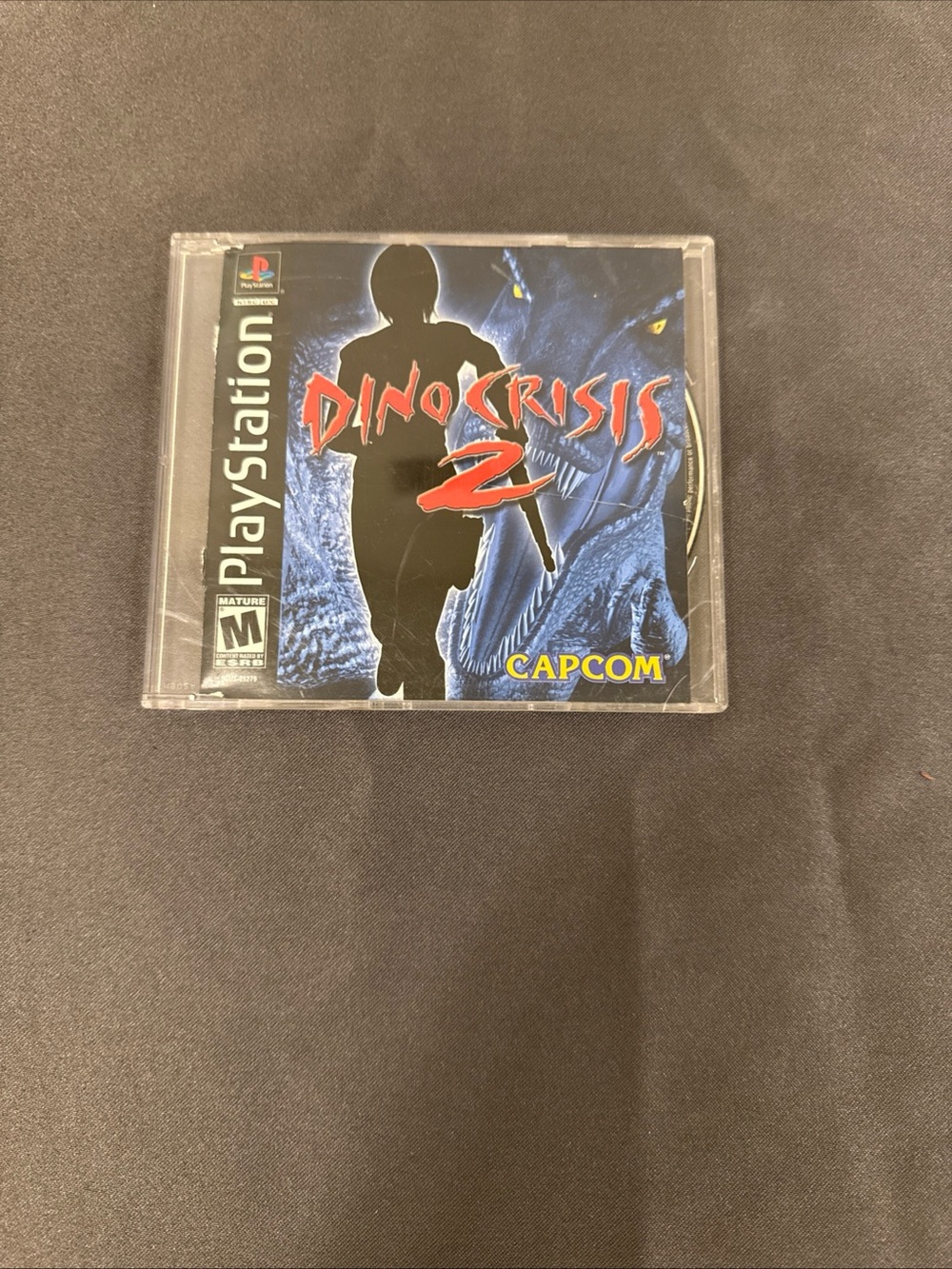 Dino Crisis (Sony PlayStation 1, 1999) PS1 Game Disc W/ Dino Crisis 2 Front Cov